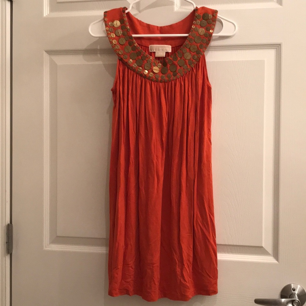Michel Kors sleeveless orange dress